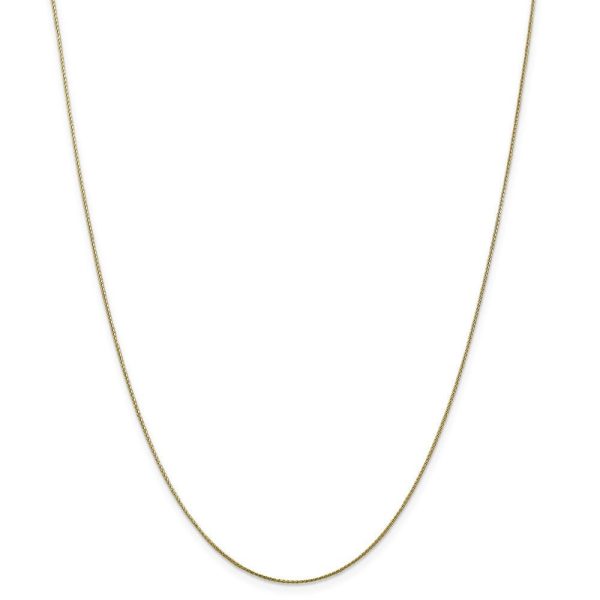 0.65mm 10k Yellow Gold Diamond Cut Wheat Chain Necklace Online Sale