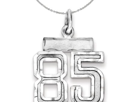 Sterling Silver, Varsity Collection, Small D C Number 85 Necklace For Cheap