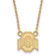 14k Gold Plated Silver Ohio State Small Logo Pendant Necklace Cheap