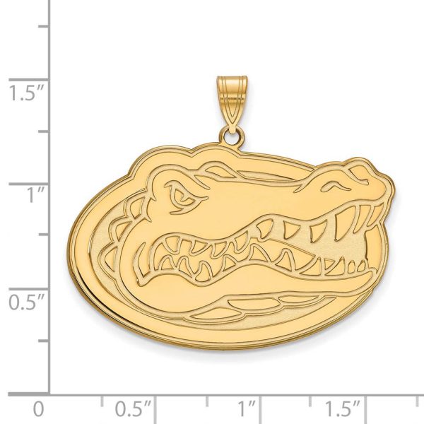 14k Gold Plated Silver U of Florida XL Pendant Online Sale