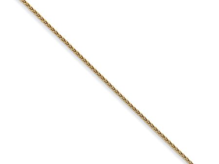 0.65mm 14k Yellow Gold D C Spiga Chain Spring Ring Clasp Necklace Hot on Sale