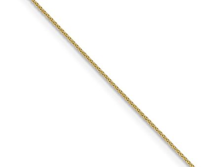 0.65mm 10k Yellow Gold Diamond Cut Wheat Chain Necklace Online Sale