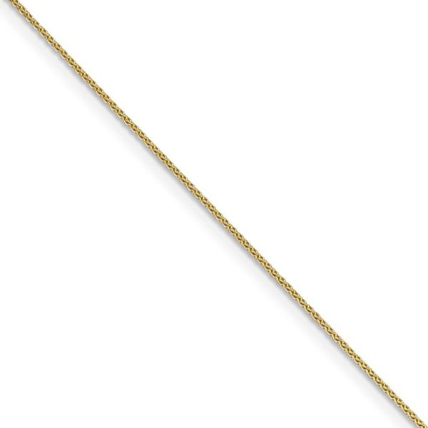 0.65mm 10k Yellow Gold Diamond Cut Wheat Chain Necklace Online Sale