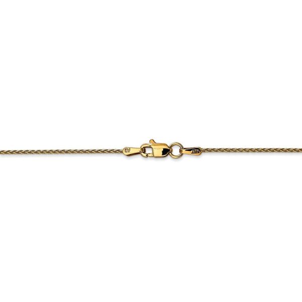 1.2mm, 14k Yellow Gold, Solid Parisian Wheat Chain Bracelet Fashion