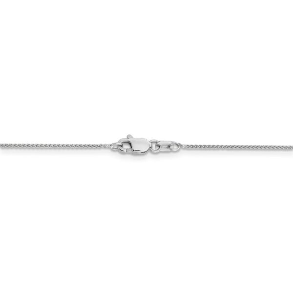 0.8mm 14k White Gold, Solid Spiga Chain Bracelet, 6 Inch Cheap