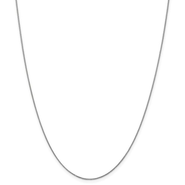 0.65mm, 14k White Gold, Diamond Cut Spiga Chain Necklace Online Hot Sale