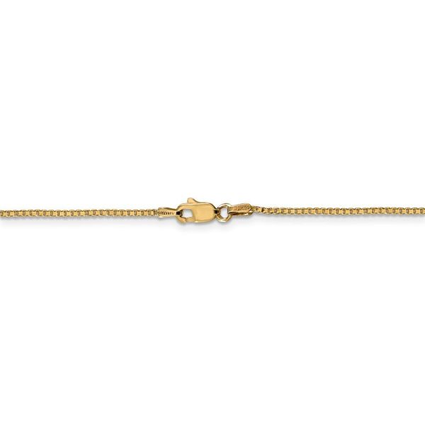 1.1mm, 14k Yellow Gold, Solid Box Chain Bracelet Cheap