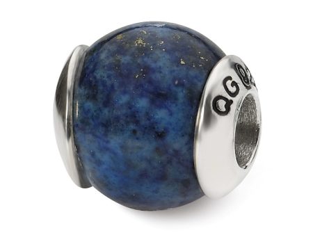 Lapis Stone & Sterling Silver Bead Charm, 11 x 12mm Sale