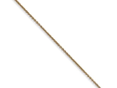 0.75mm, 14k Yellow Gold, Cable Chain Necklace For Discount