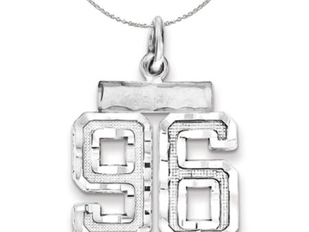 Sterling Silver, Varsity Collection, Small D C Number 96 Necklace Online Sale