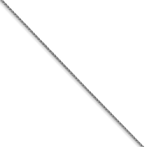 0.65mm, 14k White Gold, Diamond Cut Spiga Chain Necklace Online Hot Sale