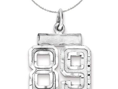 Sterling Silver, Varsity Collection, Small D C Number 89 Necklace Hot on Sale