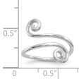 Swirl Adjustable Toe Ring in 14 Karat White Gold Hot on Sale