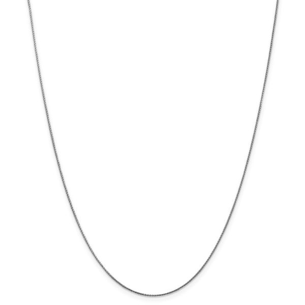 0.65mm 14k White Gold Diamond Cut Spiga Chain Necklace Online Sale