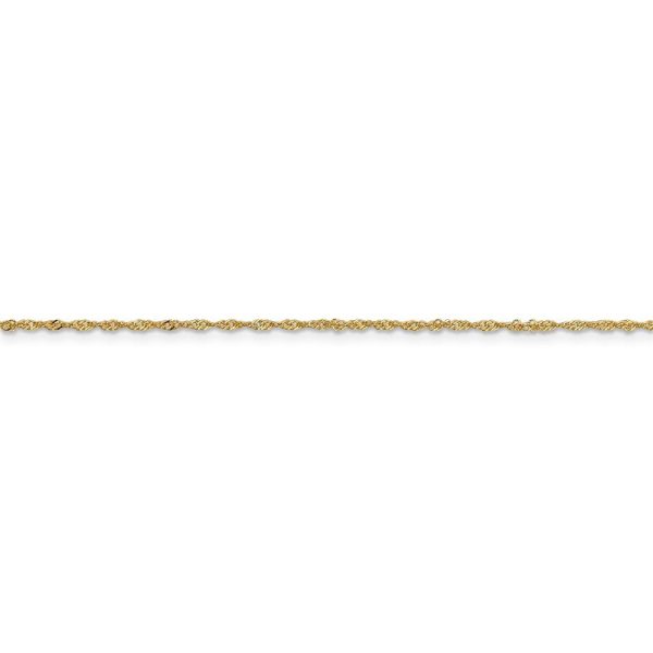 1.1mm, 14k Yellow Gold, Singapore Chain Bracelet, 7 Inch Online Sale