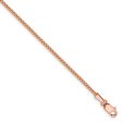 1.3mm 14k Rose Gold Solid Box Chain Bracelet Discount