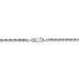 2.75mm, 14k White Gold, Diamond Cut Solid Rope Chain Necklace Cheap