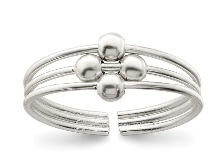 Sterling Silver Bead Toe Ring Online now