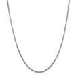 2.75mm, 14k White Gold, Diamond Cut Solid Rope Chain Necklace Cheap