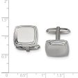 Men s Stainless Steel Polished Square Step Edge Cuff Links Supply