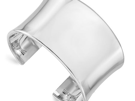 Sterling Silver 40mm Polished Concave Cuff Bracelet Online Sale