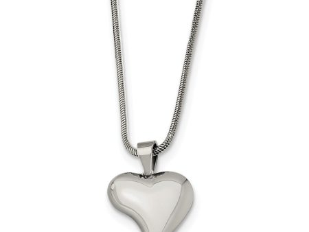 Women s Stainless Steel Polished Heart Necklace Supply