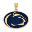 14k Gold Plated Silver Penn State Large Enamel Pendant Online