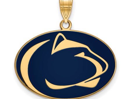 14k Gold Plated Silver Penn State Large Enamel Pendant Online