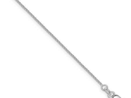 0.8mm 14k White Gold, Solid Spiga Chain Bracelet, 6 Inch Cheap