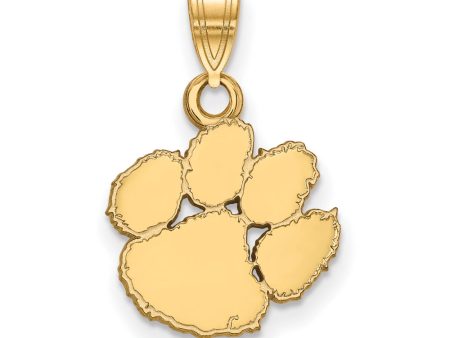 10k Yellow Gold Clemson U Small Pendant For Cheap