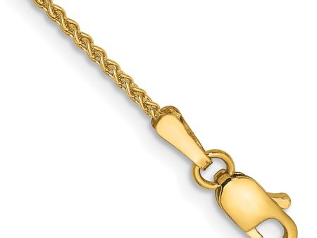 1.25mm Solid Spiga Chain Bracelet in 14k Yellow Gold, 6 Inch Online now