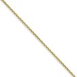 1.3mm, 10k Yellow Gold, Diamond Cut Cable Chain Necklace For Cheap